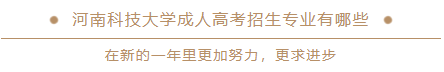 河南科技大学成人高考招生专业有哪些